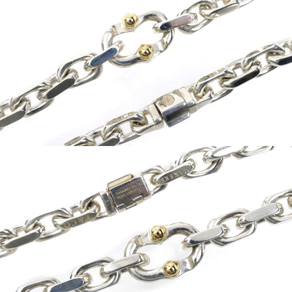 TIFFANY&Co. ティファニー シルバー925 K18YG イエローゴールド メイカーズ ブレスレット 21.8g 20cm メンズ【中古】
