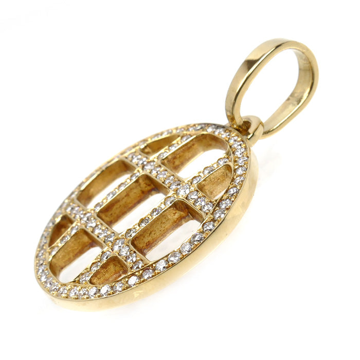 K18YG イエローゴールド ペンダントトップ ダイヤモンド1.08ct 8.8g ユニセックス【中古】