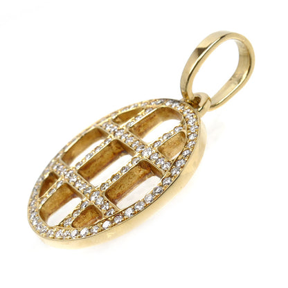 K18YG イエローゴールド ペンダントトップ ダイヤモンド1.08ct 8.8g ユニセックス【中古】