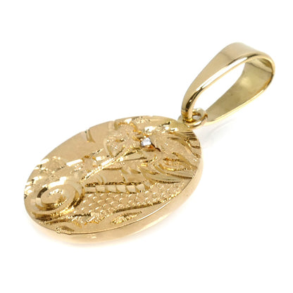 K18YG イエローゴールド ドラゴン 龍 ペンダントトップ ダイヤモンド 9.6g ユニセックス【中古】