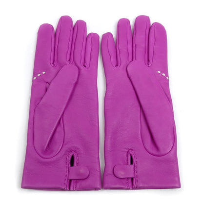 HERMES エルメス リスボン グローブ 手袋 ピンク H152000G MG070 7 レディース【中古】【美品】