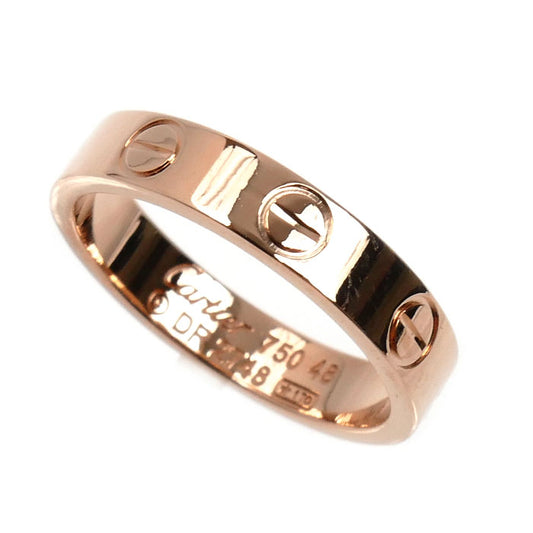 CARTIER カルティエ K18PG ピンクゴールド ミニラブ リング・指輪 8号 48 3.4g レディース【中古】【美品】