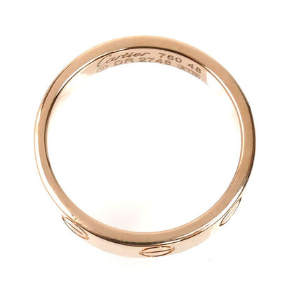 CARTIER カルティエ K18PG ピンクゴールド ミニラブ リング・指輪 8号 48 3.4g レディース【中古】【美品】