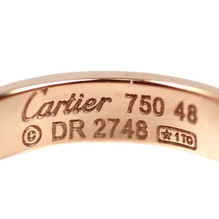 CARTIER カルティエ K18PG ピンクゴールド ミニラブ リング・指輪 8号 48 3.4g レディース【中古】【美品】