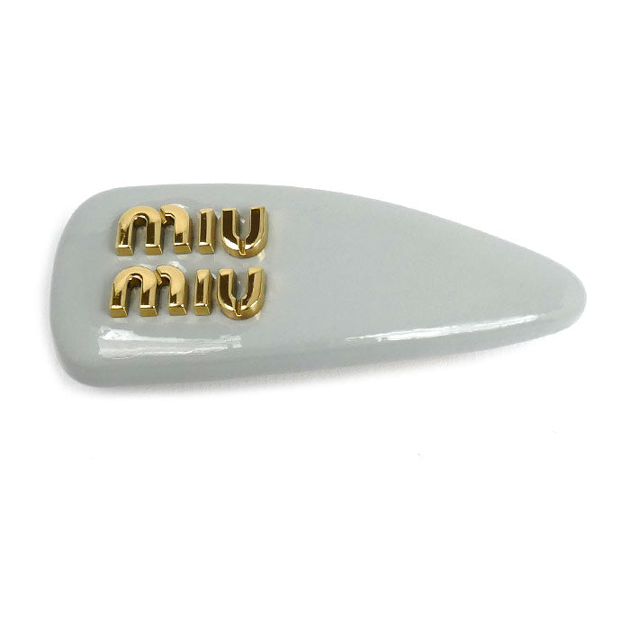 MIUMIU ミュウミュウ パテントレザー ヘアクリップ バレッタ 5IF092