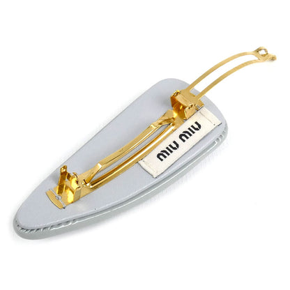 MIUMIU ミュウミュウ パテントレザー ヘアクリップ バレッタ 5IF092 レディース【中古】【美品】