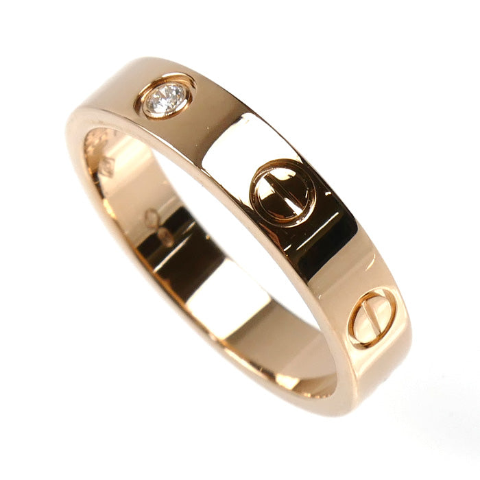 CARTIER カルティエ K18PG ピンクゴールド ミニラブ 1Pダイヤ リング・指輪 B4050752 ダイヤモンド 12号 52 4.4g レディース【中古】【美品】