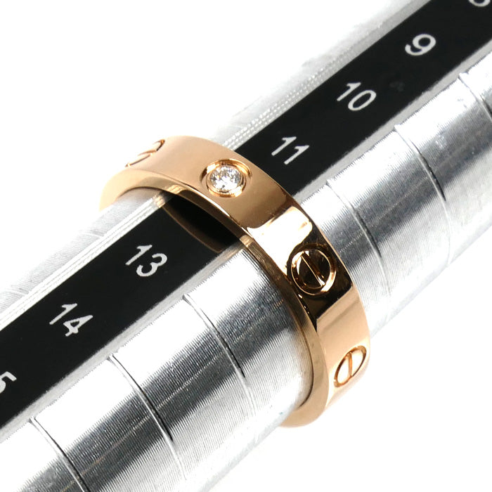 CARTIER カルティエ K18PG ピンクゴールド ミニラブ 1Pダイヤ リング・指輪 B4050752 ダイヤモンド 12号 52 4.4g レディース【中古】【美品】