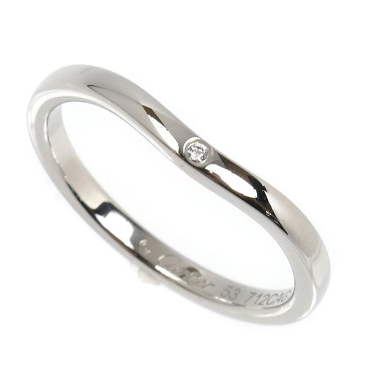 CARTIER カルティエ Pt950プラチナ バレリーナ カーブ ウェディング リング・指輪 B4092953 ダイヤモンド 12.5号 53 3.3g レディース【中古】【美品】
