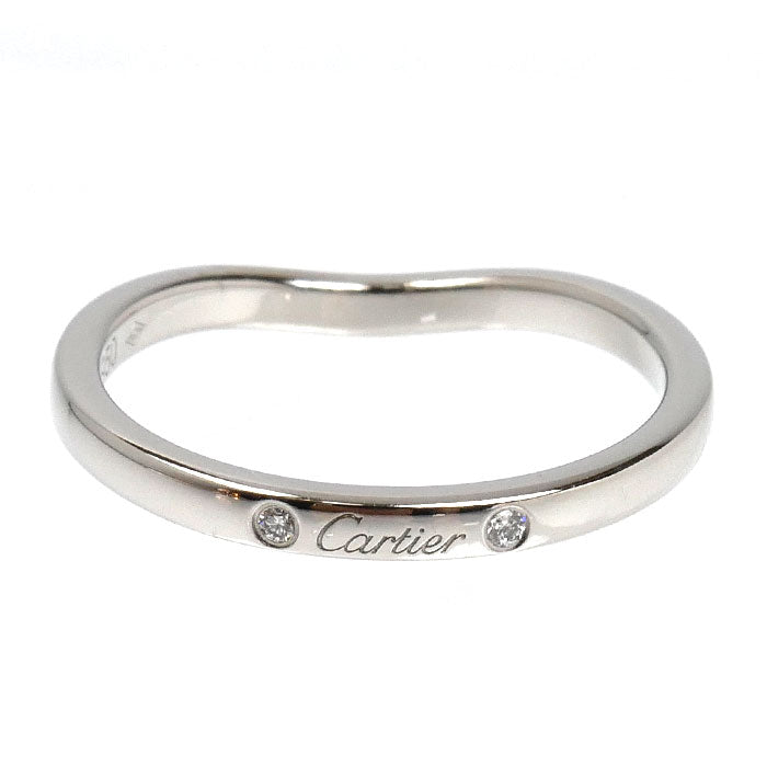 CARTIER カルティエ Pt950プラチナ バレリーナ カーブ ウェディング リング・指輪 B4092953 ダイヤモンド 12.5号 53 3.3g レディース【中古】【美品】