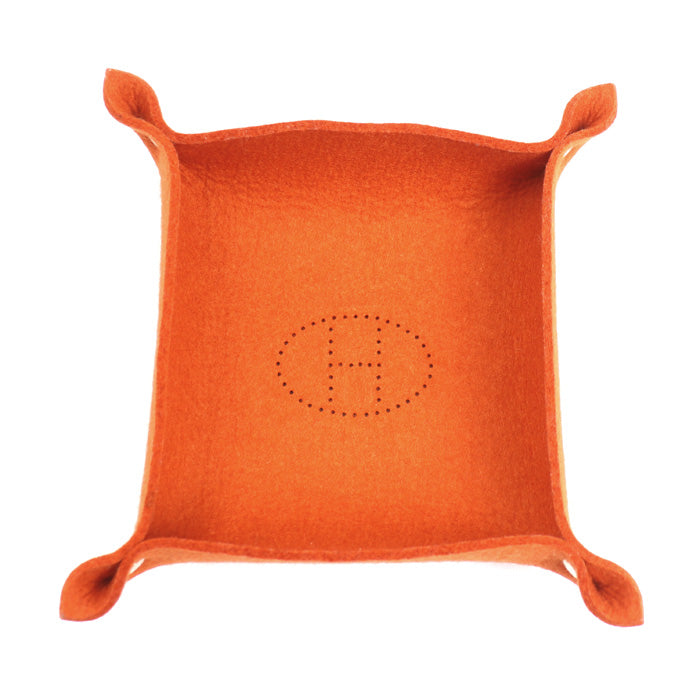 HERMES エルメス ヴィドポッシュ フェルト トレー オレンジ【中古