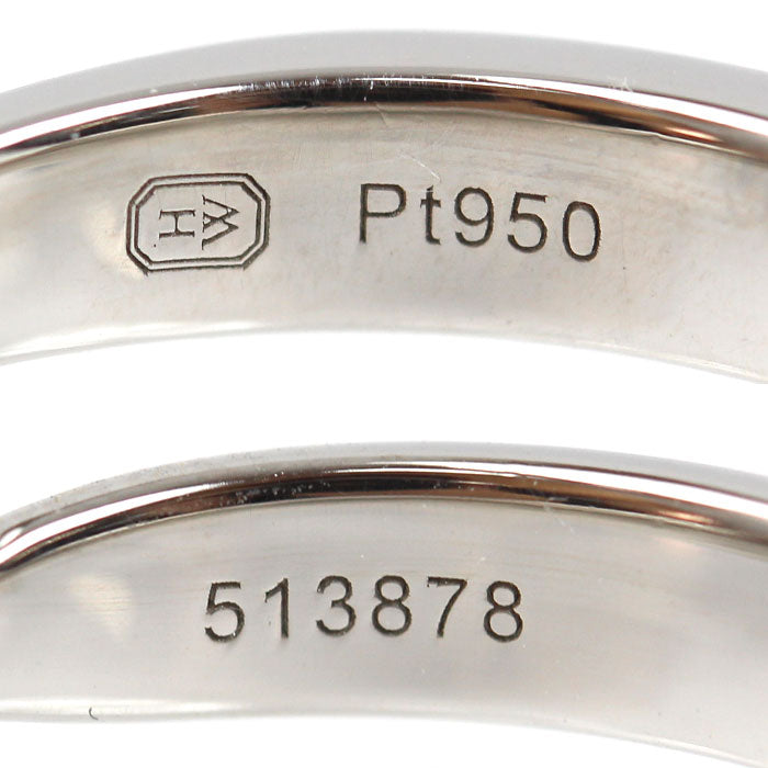 HARRY WINSTON ハリーウィンストン Pt950プラチナ トリスト ワンロウ ダイヤ リング・指輪 WBDPRD1RTST ダイヤモンド 7号 4.6g レディース【中古】【美品】