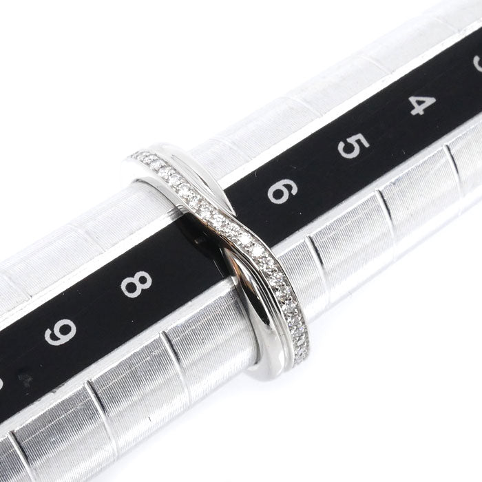 HARRY WINSTON ハリーウィンストン Pt950プラチナ トリスト ワンロウ ダイヤ リング・指輪 WBDPRD1RTST ダイヤモンド 7号 4.6g レディース【中古】【美品】