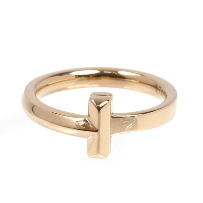 TIFFANY&Co. ティファニー K18PG ピンクゴールド Tワン リング・指輪 67797272 6号 3.6g レディース【中古】