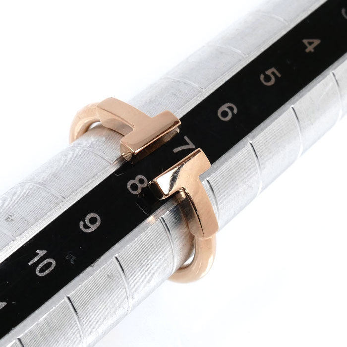 TIFFANY&Co. ティファニー K18PG ピンクゴールド Tワイヤー リング・指輪 60147389 7号 2.9g レディース【中古】
