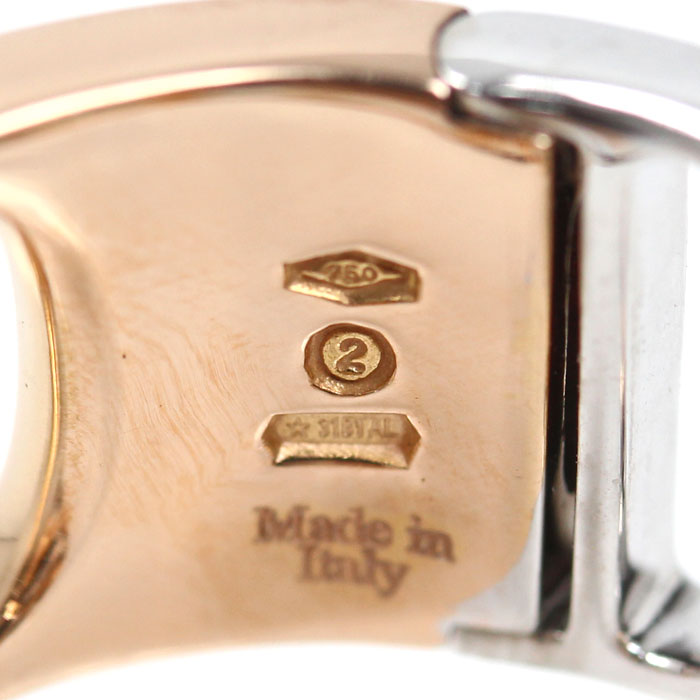 Damiani ダミアーニ K18PG ピンクゴールド K18WG ホワイトゴールド ダミアニッシマ ハーフダイヤ リング・指輪 ダイヤモンド 12号 11.3g レディース【中古】【美品】