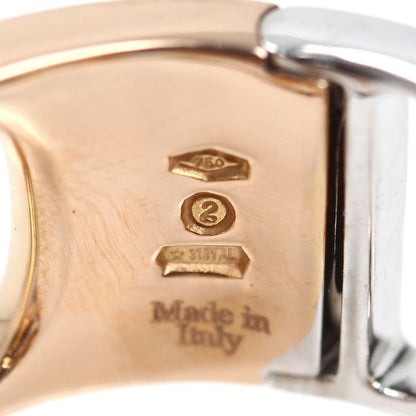 Damiani ダミアーニ K18PG ピンクゴールド K18WG ホワイトゴールド ダミアニッシマ ハーフダイヤ リング・指輪 ダイヤモンド 12号 11.3g レディース【中古】【美品】