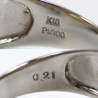 Pt900プラチナ K18YG イエローゴールド リング・指輪 ダイヤモンド0.21ct 16号 10.8g メンズ【中古】【美品】