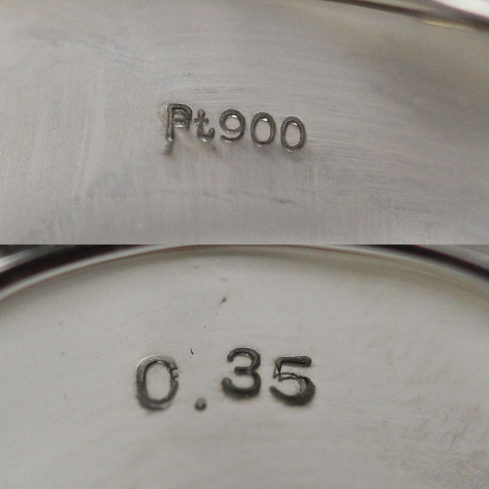 Pt900プラチナ 印台 リング・指輪 ダイヤモンド0.35ct 20.5号 28.3g メンズ【中古】【美品】