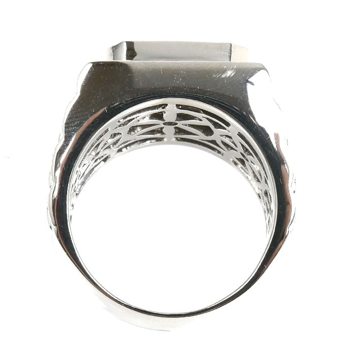 Pt900プラチナ 印台 リング・指輪 ダイヤモンド0.51ct 22号 37.7g メンズ【中古】【美品】