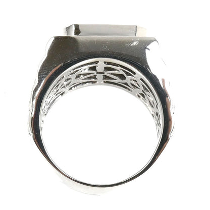 Pt900プラチナ 印台 リング・指輪 ダイヤモンド0.51ct 22号 37.7g メンズ【中古】【美品】