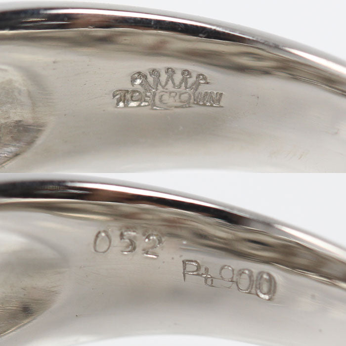 Pt900プラチナ リング・指輪 ダイヤモンド0.52ct 20号 22.5g メンズ【中古】【美品】