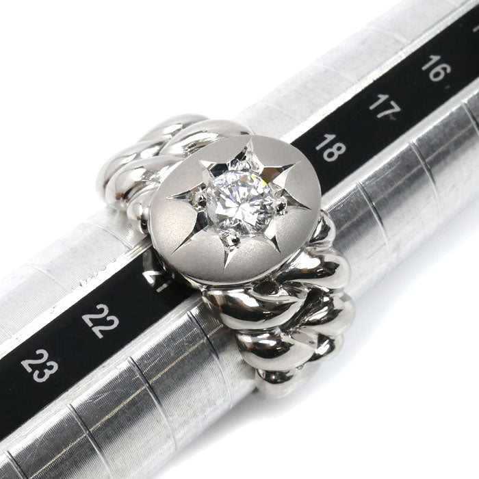 Pt900プラチナ リング・指輪 ダイヤモンド0.52ct 20号 22.5g メンズ【中古】【美品】