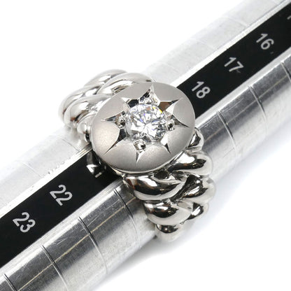 Pt900プラチナ リング・指輪 ダイヤモンド0.52ct 20号 22.5g メンズ【中古】【美品】