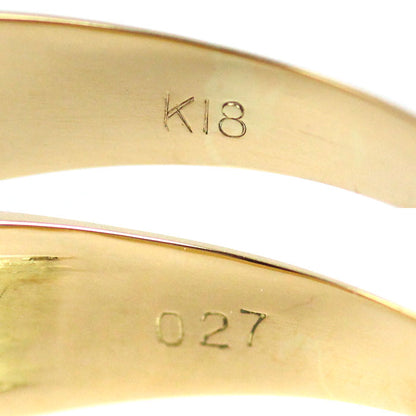 K18YG イエローゴールド リング・指輪 ダイヤモンド0.27ct 23号 4.6g メンズ【中古】【美品】