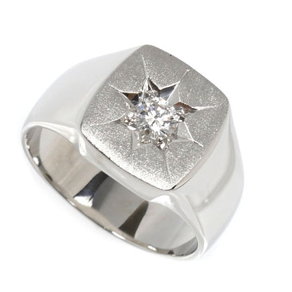 Pt900プラチナ リング・指輪 ダイヤモンド0.32ct 22号 23.0g メンズ【中古】【美品】