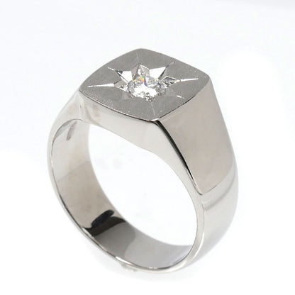 Pt900プラチナ リング・指輪 ダイヤモンド0.32ct 22号 23.0g メンズ【中古】【美品】