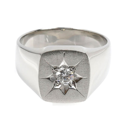 Pt900プラチナ リング・指輪 ダイヤモンド0.32ct 22号 23.0g メンズ【中古】【美品】