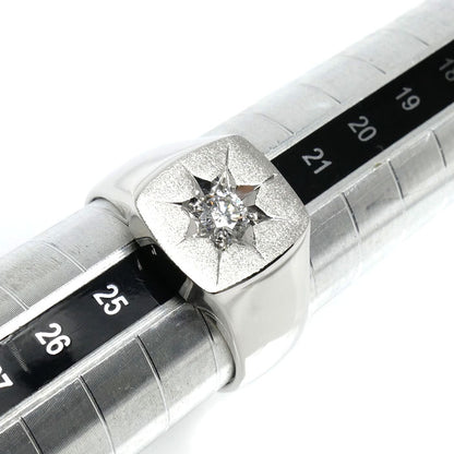 Pt900プラチナ リング・指輪 ダイヤモンド0.32ct 22号 23.0g メンズ【中古】【美品】