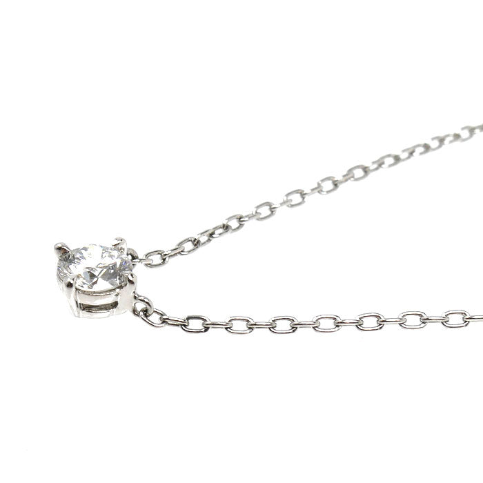 ROYAL ASSCHER ロイヤル・アッシャー Pt950プラチナ ネックレス ダイヤモンド0.25ct 3.0g ~46cm フリーチェーン レディース【中古】【美品】