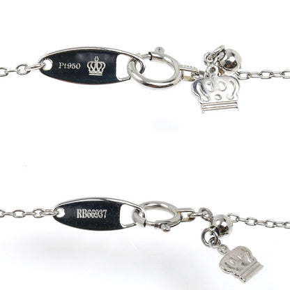 ROYAL ASSCHER ロイヤル・アッシャー Pt950プラチナ ネックレス ダイヤモンド0.25ct 3.0g ~46cm フリーチェーン レディース【中古】【美品】