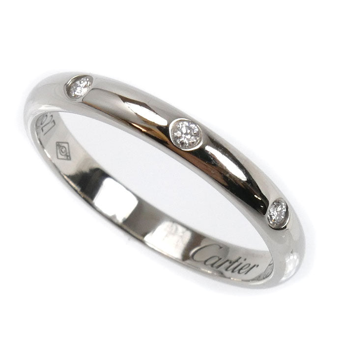 CARTIER カルティエ Pt950プラチナ 1895 ウェディング 3Pダイヤ リング・指輪 B4058349 ダイヤモンド 9号 49 2.7g レディース【中古】【美品】