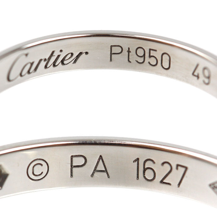 CARTIER カルティエ Pt950プラチナ 1895 ウェディング 3Pダイヤ リング・指輪 B4058349 ダイヤモンド 9号 49 2.7g レディース【中古】【美品】
