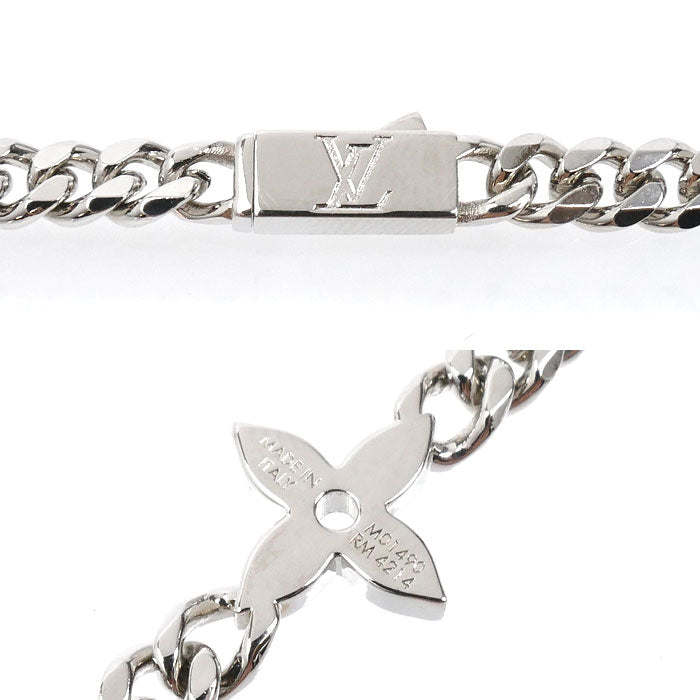 LOUIS VUITTON ルイ・ヴィトン モノグラムロウ ネックレス M01490 RM4214 65cm メンズ【中古】【美品】