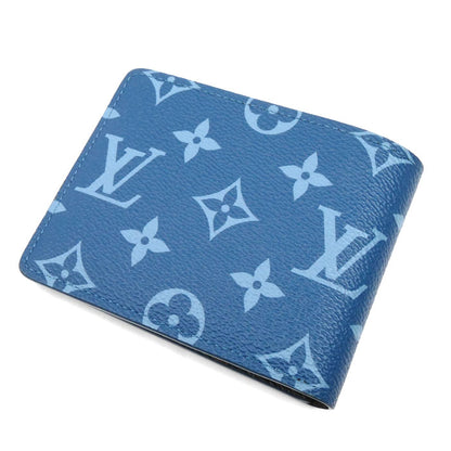 LOUIS VUITTON ルイ・ヴィトン ポルトフォイユ スレンダー カードケース 二つ折り財布 ブルー M82798 IC メンズ【中古】【美品】