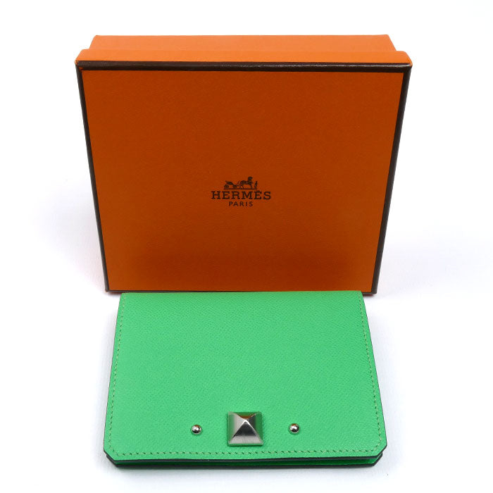 HERMES エルメス メドール カードケース ヴェールコミック H084730 レディース【中古】【極美品】