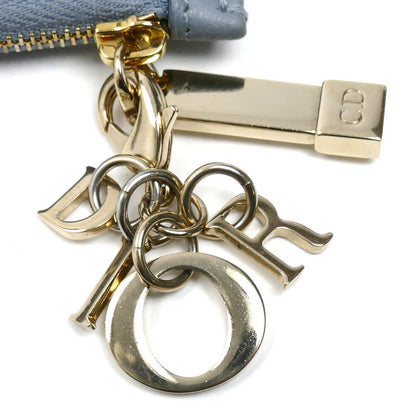 Dior ディオール LADY DIOR ジップ カードホルダー カードケース クラウドブルー S0965ONMJ_M81B カナージュ レディース【中古】