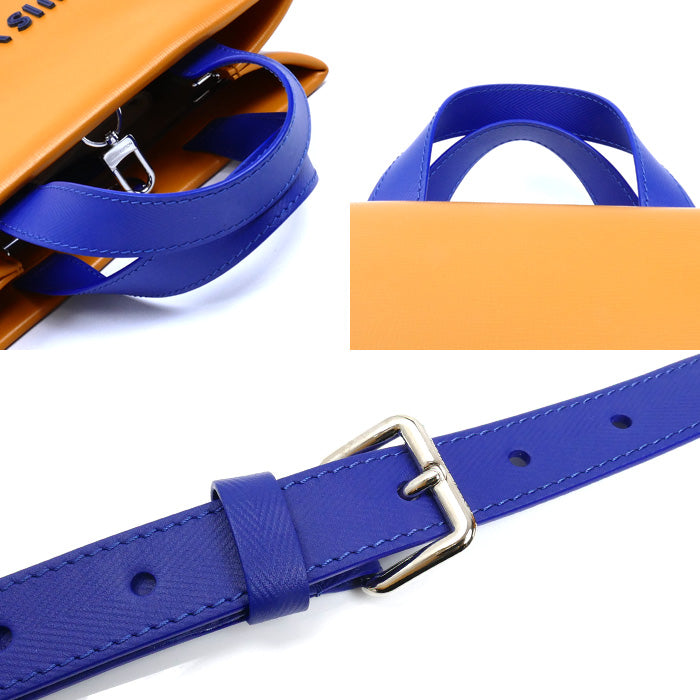 LOUIS VUITTON ルイ・ヴィトン ショッパー トート MINI 2Wayショルダーバッグ オレンジ ブルー M15237 IC レディース【中古】
