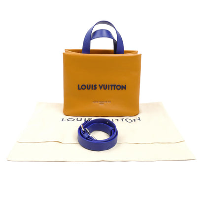 LOUIS VUITTON ルイ・ヴィトン ショッパー トート MINI 2Wayショルダーバッグ オレンジ ブルー M15237 IC レディース【中古】
