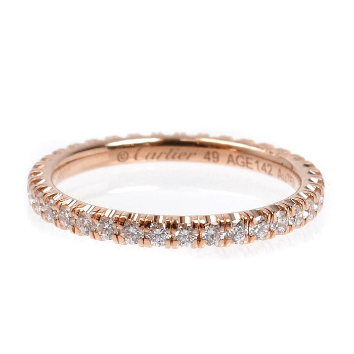 CARTIER カルティエ K18PG ピンクゴールド エタンセル フルエタニティ ダイヤ リング・指輪 B4086549 ダイヤモンド 9号 49 1.6g レディース【中古】【美品】