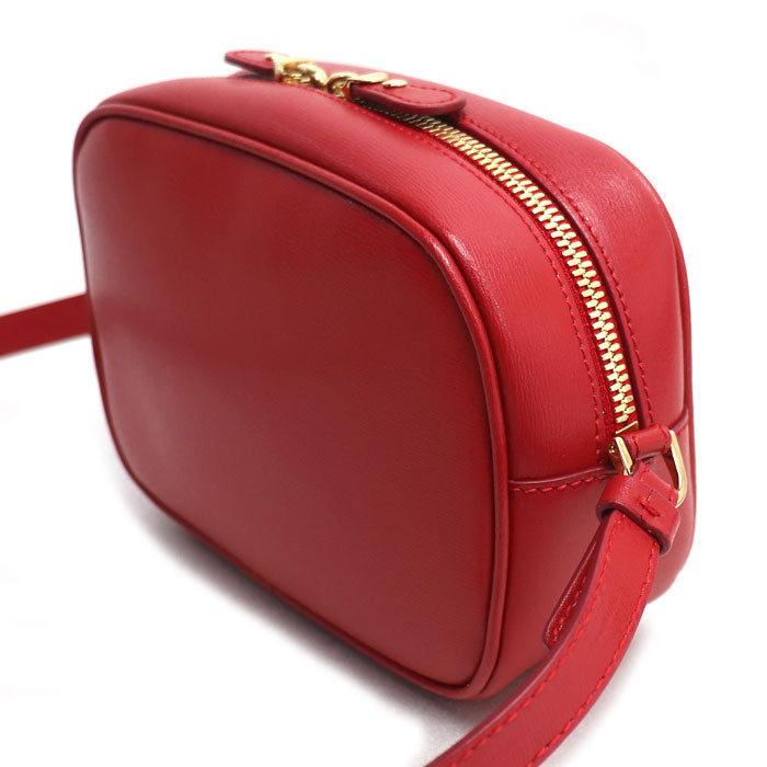 Salvatore Ferragamo サルヴァトーレフェラガモ ガンチーニ ショルダーバッグ レッド レディース【中古】【美品】
