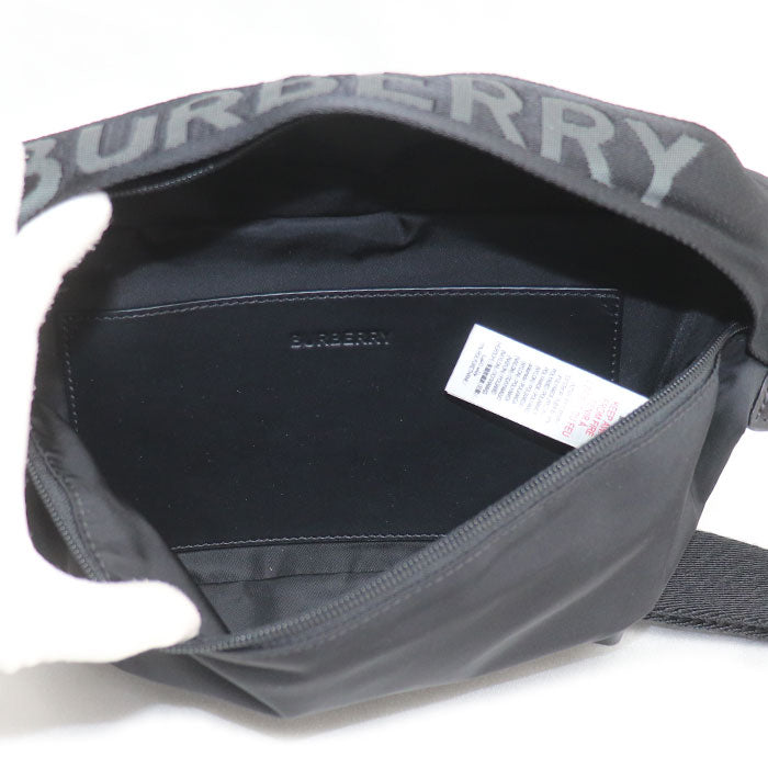 BURBERRY バーバリー ロゴディティール ソニー バムバッグ ショルダーバッグ ブラック 8025668 メンズ【中古】