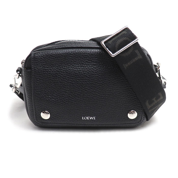 LOEWE ロエベ ペブル メッセンジャーバッグ スモール ショルダーバッグ ブラック BANBPCBX01 メンズ【中古】【美品】
