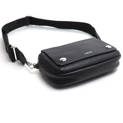 LOEWE ロエベ ペブル メッセンジャーバッグ スモール ショルダーバッグ ブラック BANBPCBX01 メンズ【中古】【美品】