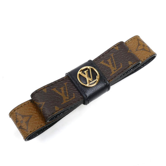 LOUIS VUITTON ルイ・ヴィトン モノグラム/モノグラムリバース マイ LV ボウ バレッタ M02321 GK1215 レディース【中古】【極美品】