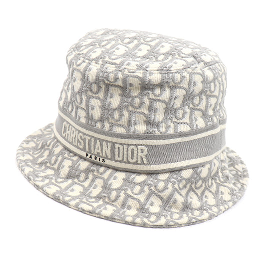 Dior ディオール トロッター オブリーク バケットハット ハット アイボリー/グレー 11DOB923I132 ユニセックス【中古】【美品】